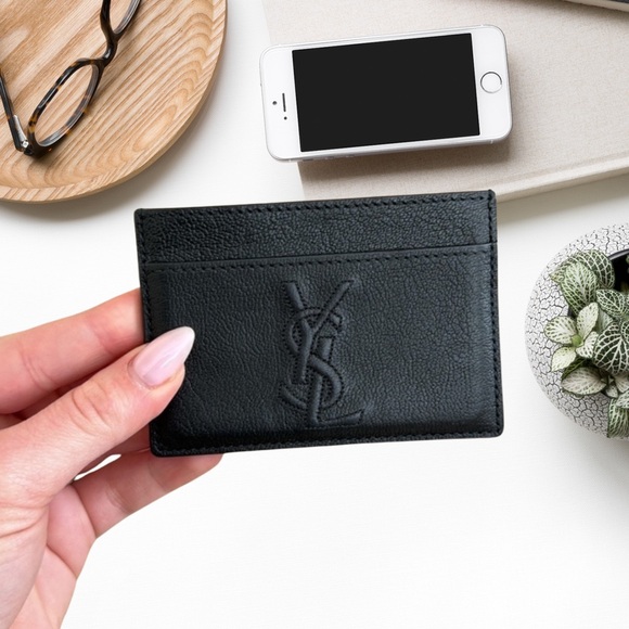 YSL Black Leather Cardholder - Picture 6 of 8